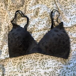 Aerie Grey wireless Lace Bralette
